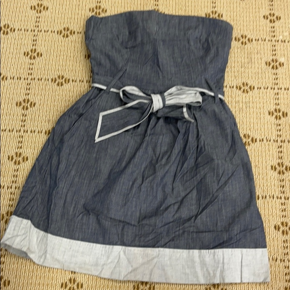 Theory Cotton Strapless Mini dress